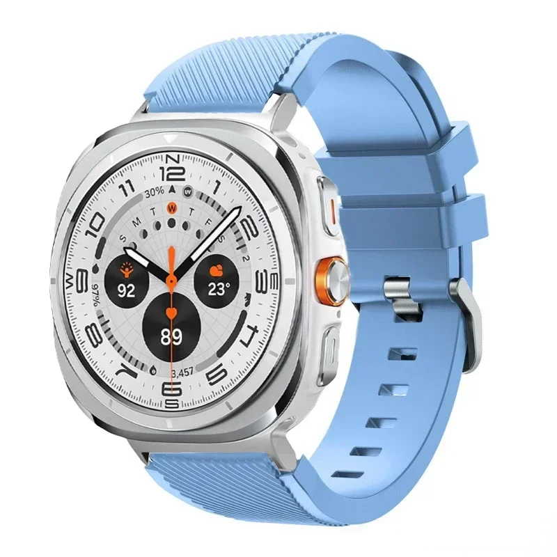 sports soft Silicone Strap For Samsung Galaxy Watch Ultra 2025 47mm breathable band For Samsung Watch 8 40mm 44mm 8 Classic 46mm