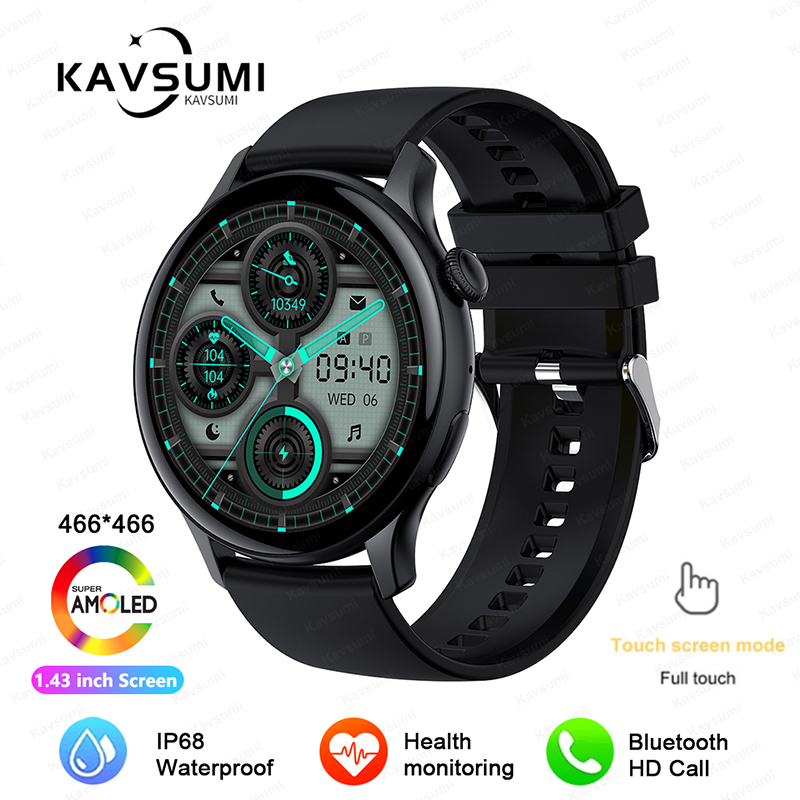 2025 NFC Smart Watch Amoled HD GPS Track Sports Heart Rate Bluetooth Call Waterproof Ladies Women Smartwatch For Huawei Xiaomi