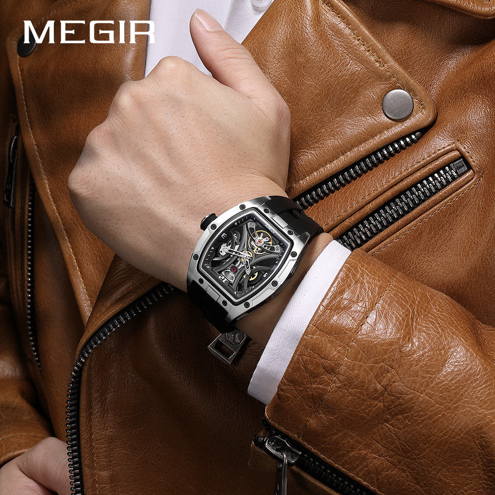 MEGIR Men Mechanical Watch Top Brand Luxury Automatic Watch Business Waterproof Luminous Watch for Men