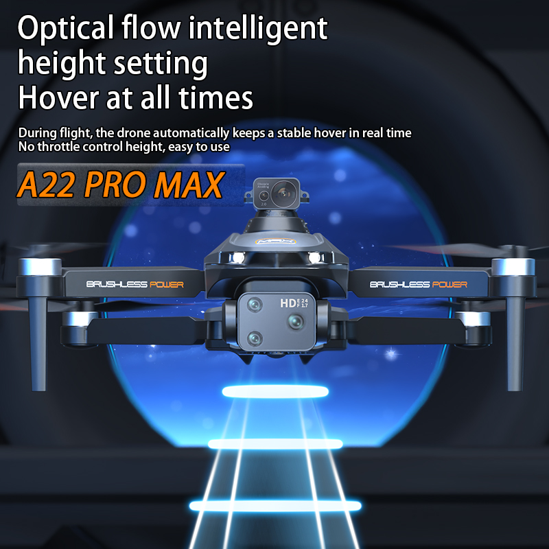 2025 A22 Pro MAX GPS Drone 4K Professional HD Dual-lens Camera FPV Obstacle Avoidance Brushless Large Screen RC Quadcopter Drone