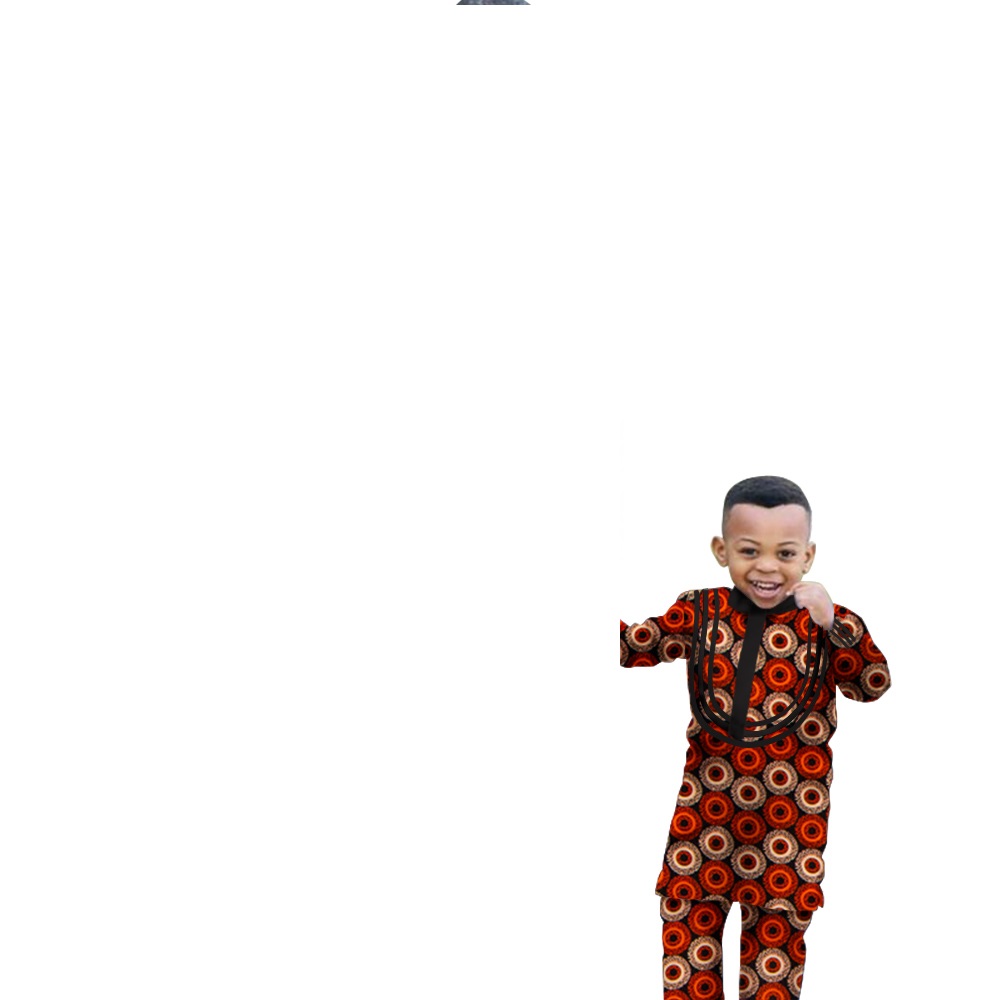 African Parent-child Clothing Long Sleeve Slim Fits Dashiki Outfits for Father Boys Fashion Men African Clothes Sets Wyq340