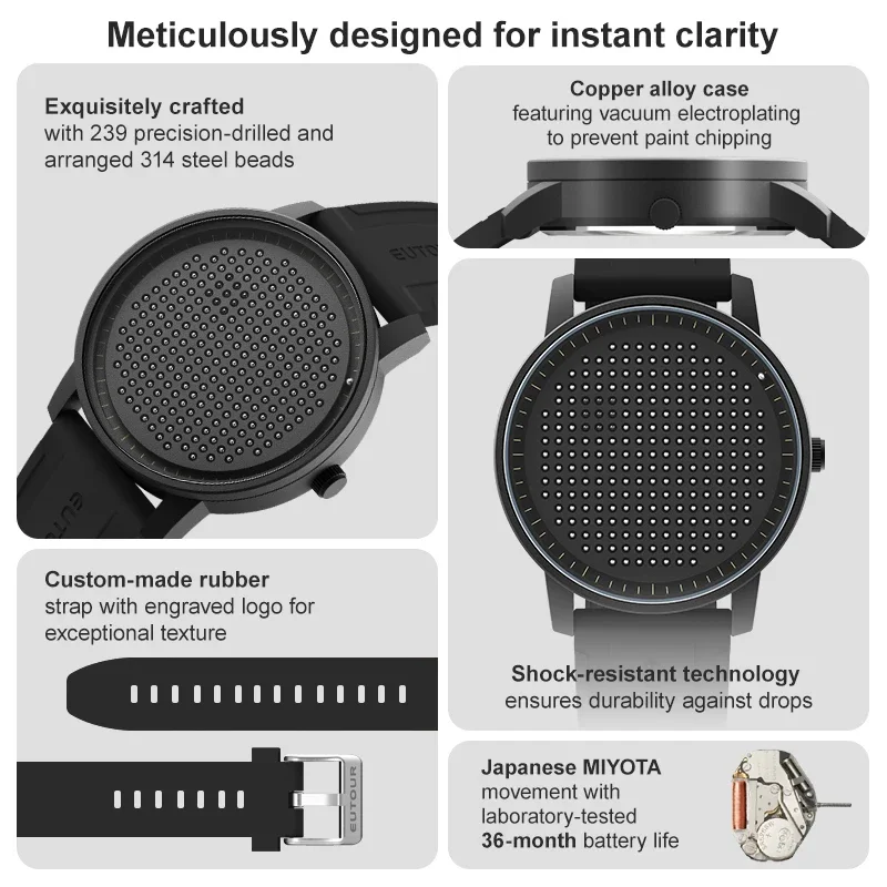 EUTOUR 2025 new magnetic fashion casual quartz watch simple men's watches silicone strap unisex watches