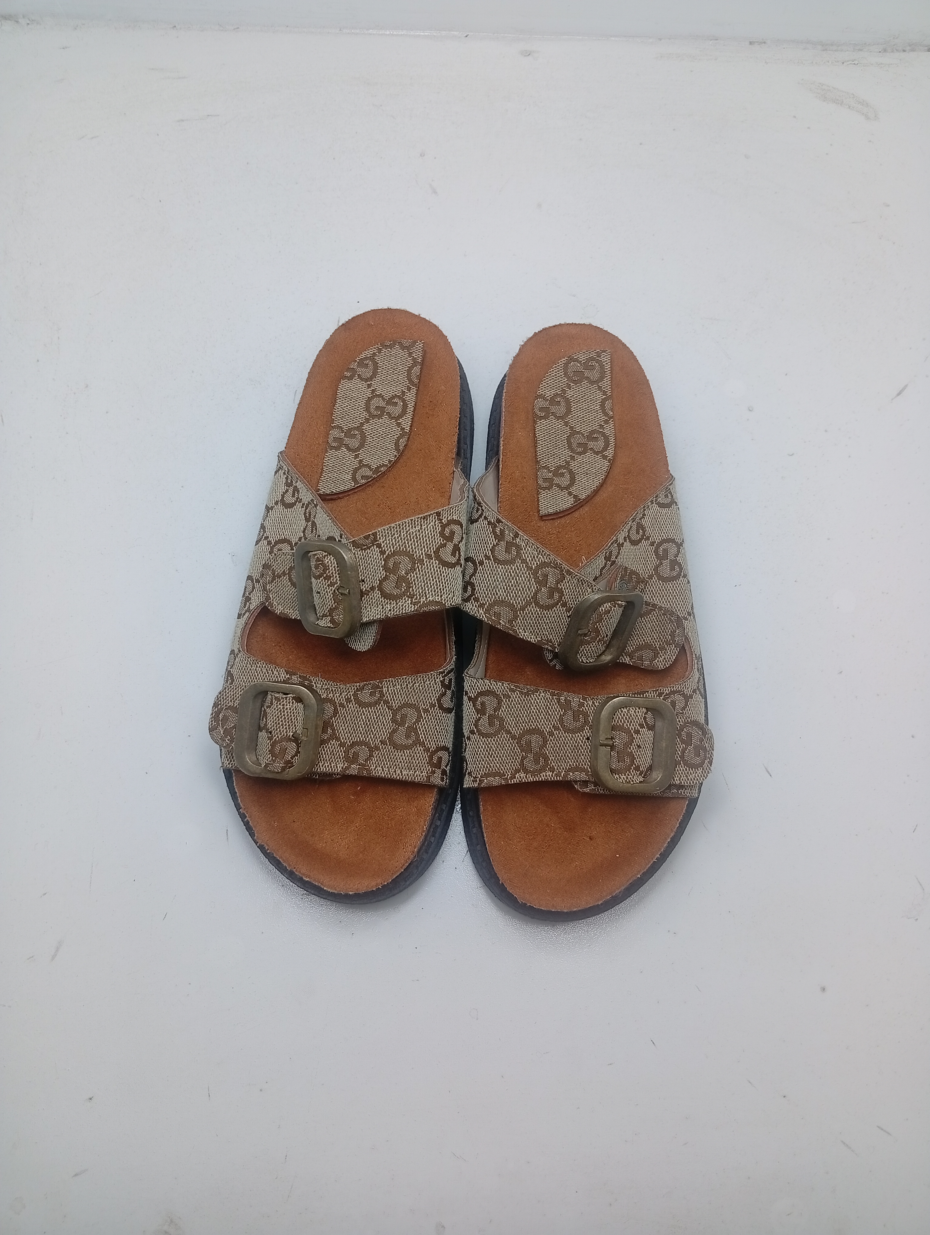 Gucci-Style Monogram Platform Sandals for Women