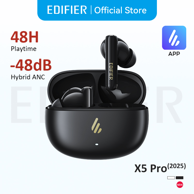Edifier X5 Pro Active Noise Cancelling TWS Bluetooth Earphones Wireless Earbuds IP55 Waterproof Gaming Mode Fast Charging