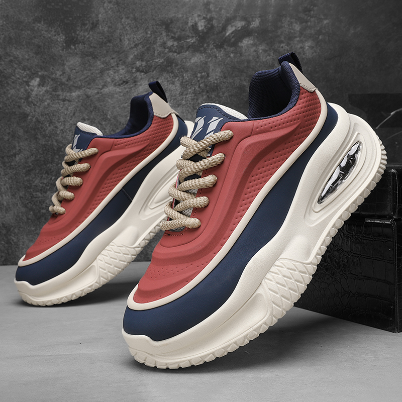 Men's Casual Sports Shoes, Fashionable Thick Soled Skateboarding Shoes, Trendy and Comfortable Men's Shoes Suitable for Outdoor