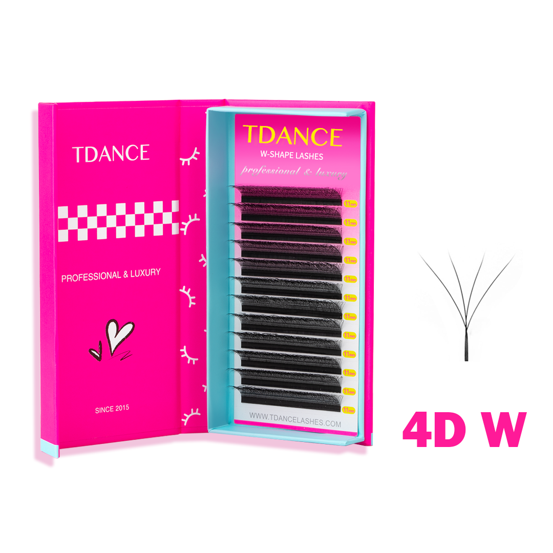 TDANCE W Shape Lash Soft Handmade 3d 4d 5d 6d 8d Premade Volume Fan C D 0.07MM Eyelashes Extension