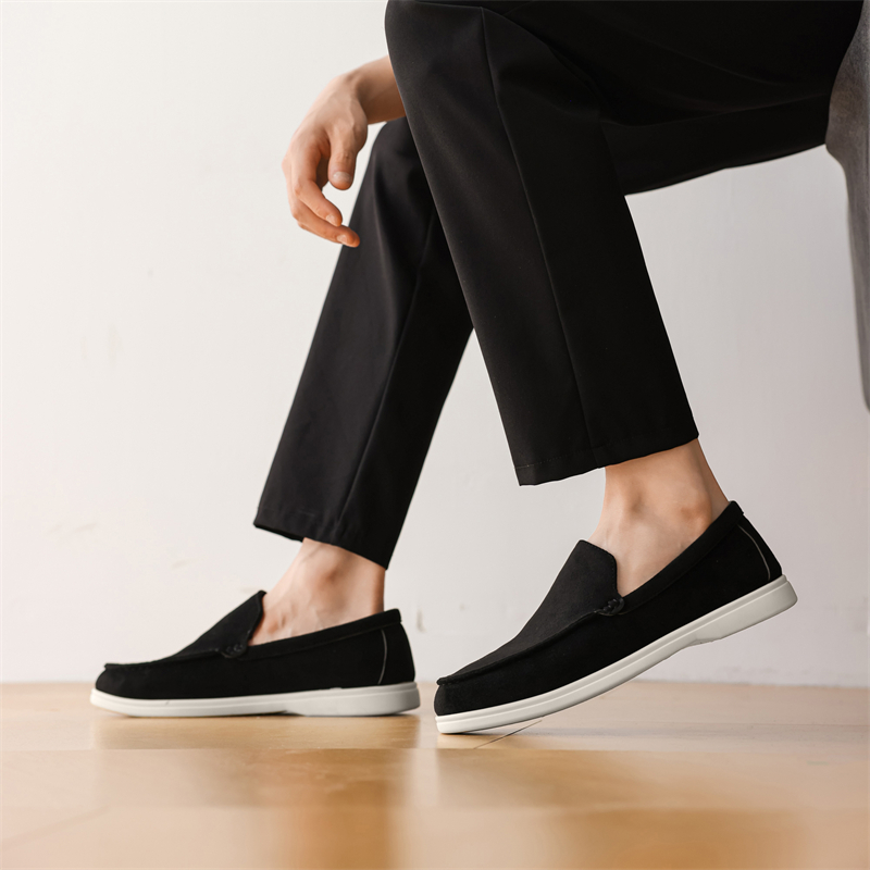 Men Casual Shoes Canvas Loafers Classic Walking Men Shoes Lightweight Soft Moccasins Lazy Shoes Male Slip on Flats Driving Shoes