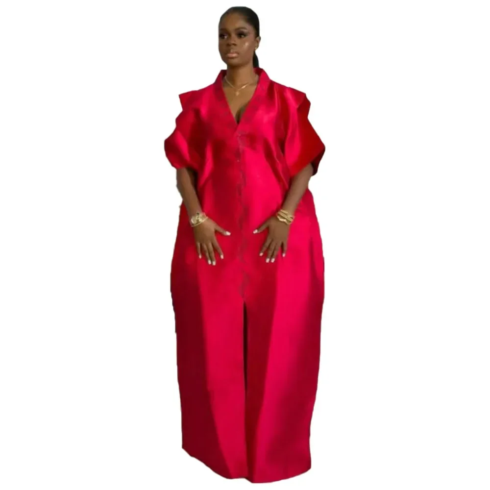 2025 Muslim White Abayas Short Sleeve Dresses For Women Turkey African Wedding Party Gown Loose Boubou Elegant Evening Maxi Robe