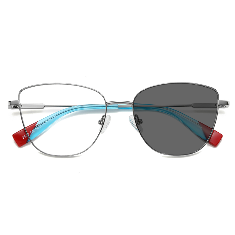 VKYEE Women Photochromic Anti Blue Light Reading Glasses Myopia Hyperopia Prescription Color Change Optical Eyeglasses PFD3032