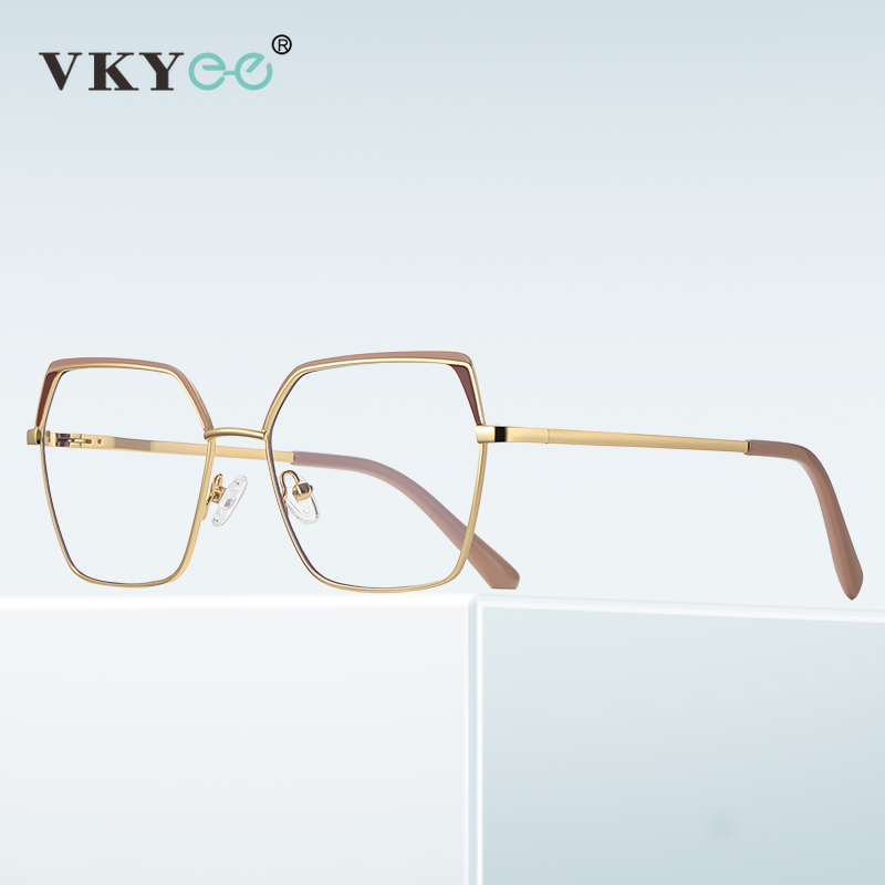 VICKY Geometric Square Fashion Large Framed Glasses Women's Reading Glasses Anti-Blue Light Customised Prescription Available