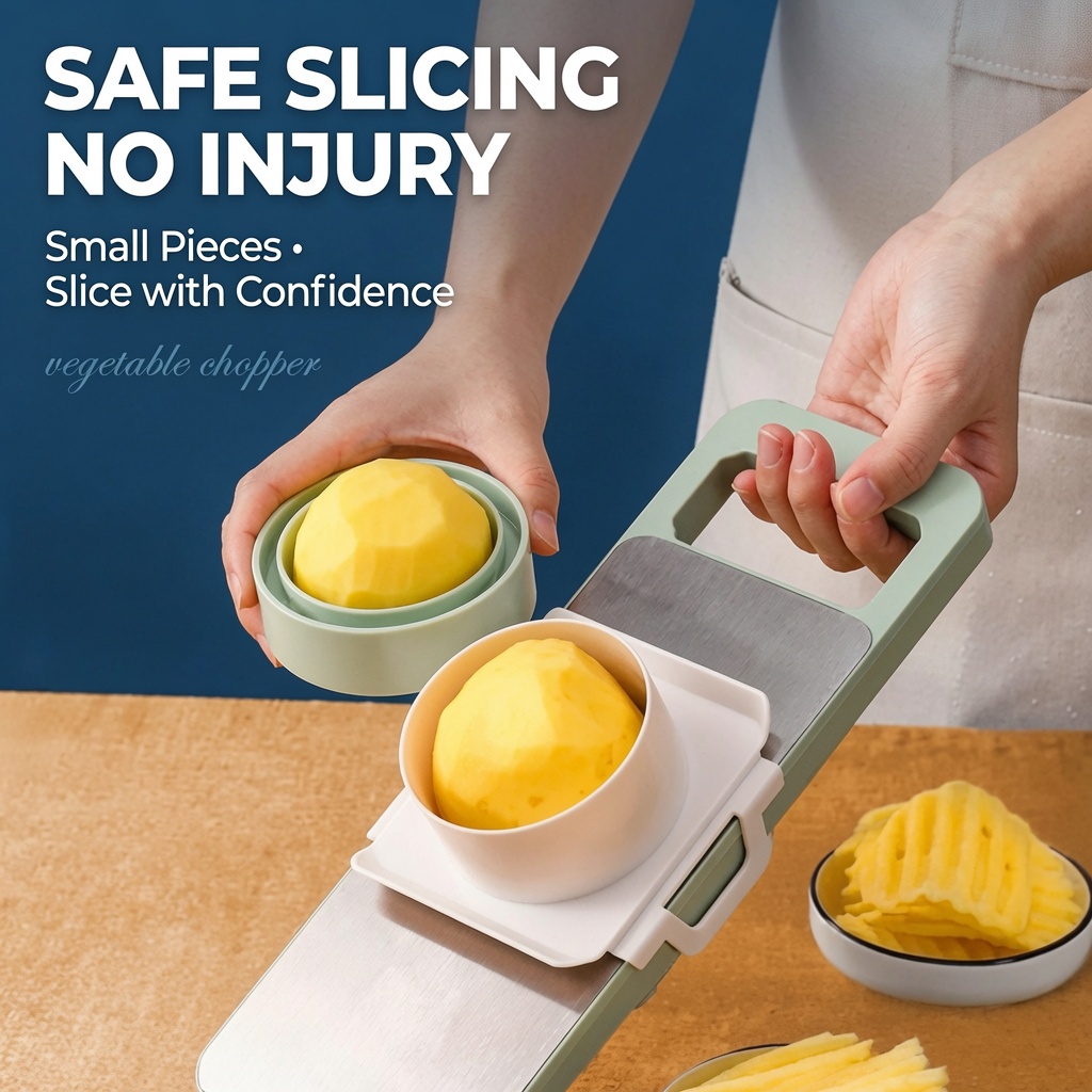 Multifunctional Vegetable Slicer with 9 Blades - Kitchen Dicer & Shredder