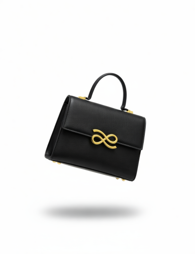 House of Littlebunny Black Infinity Logo Handbag