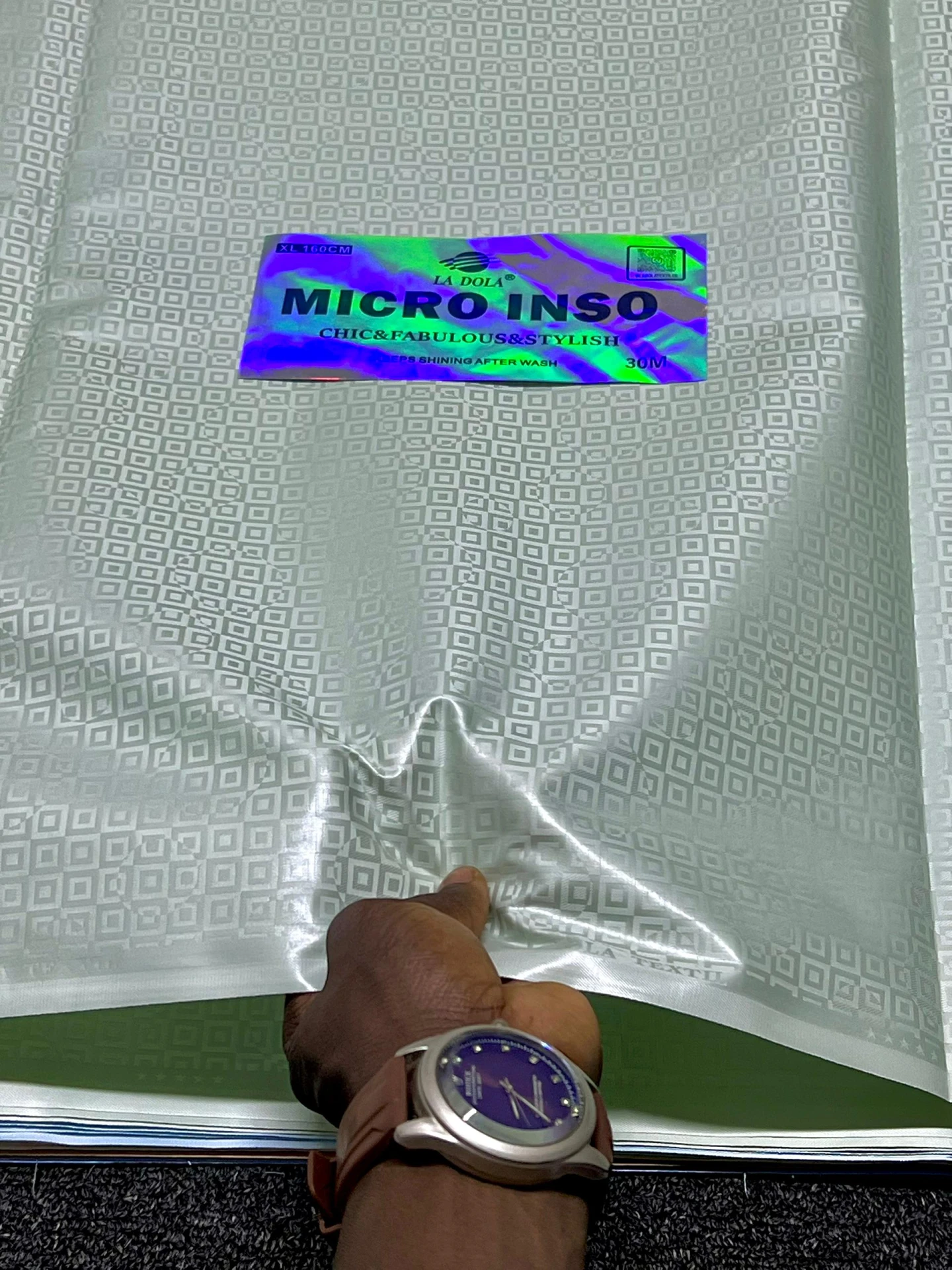 Maximum Radiance: La Dola Micro Inso Premium African Shadda – Chic & Fabulous High-Shine Men’s Textile (Sold by Meter)