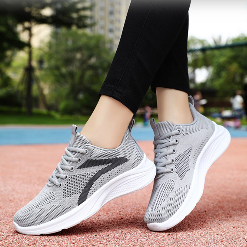 Women Casual Sport Shoes Breathable Lightweight Sneakers Outdoor Mesh Black Running Shoes Athletic Jogging Tenis Walking Shoes
