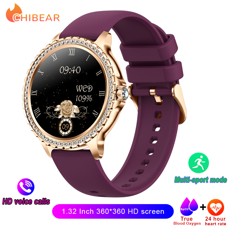 2025 New Fashion Women Smart Watch AMOLED HD Screen Sports Watch Health Heart Rate Voice Call Smart Watch For Android IOS