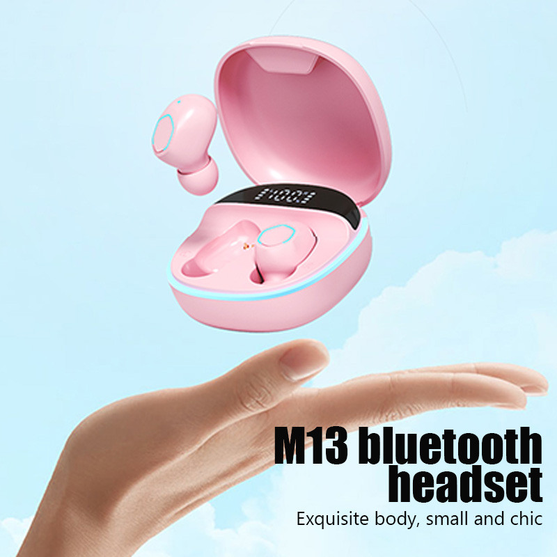 TWS M13 Wireless Earbud Bluetooth 5.2 Earphone In Ear HiFi Stereo Earphone With Mic Waterproof Earplugs Bass Music Headset