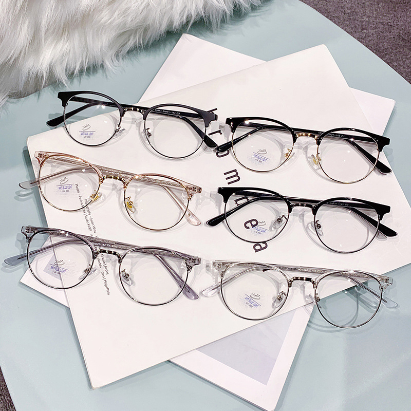 Fashion Glasses frame myopia prescription computer glasses multifocal reading glasses women bluelight blocking glasses custom