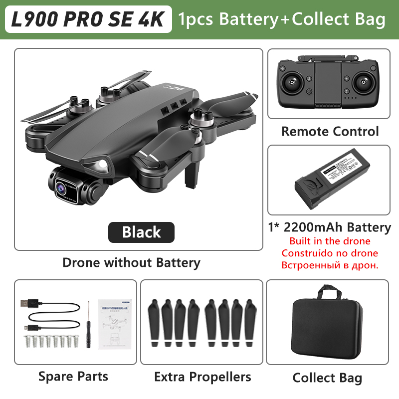 LYZRC L900 PRO 4K Professional HD Dual Camera GPS Drone 5G WIFI Brushless Motor FPV Quadcopter Foldable Aerial Photography Drone