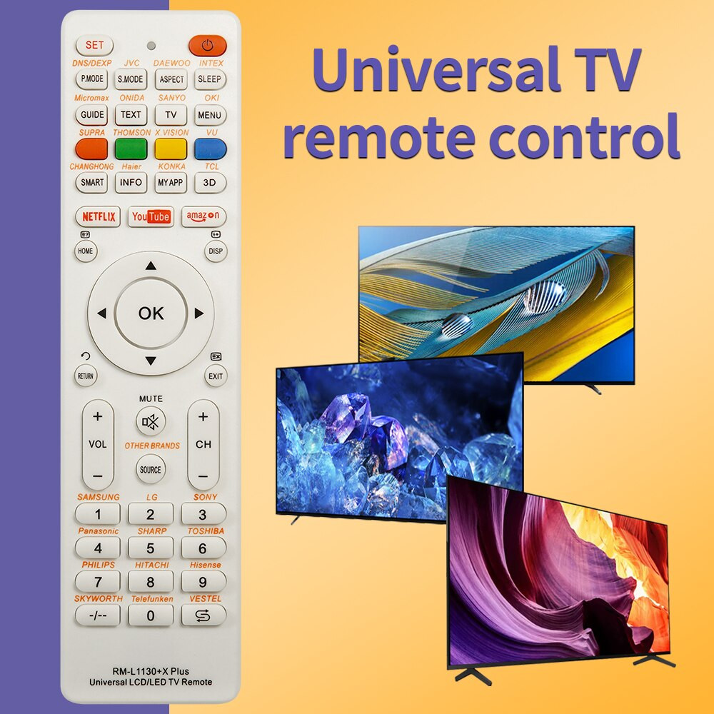 New Universal RM-L1130+X Replacement Remote Control For All Brand Television TV RM-L113+12 RM-L1130+8