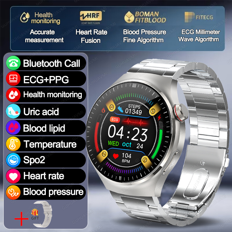 2025 New GT5 Pro Micro examination Health SmartWatch Sapphire AMOLED Screen ECG+PPG Blood fat Uric acid Organ monitor smartwatch