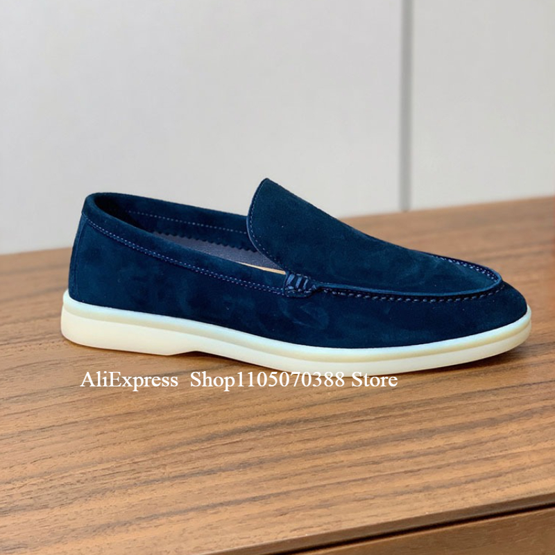 large size 35-51 highquality all Genuine leather walking men's loafers sheepskin Casual comfortable Sheep suede men's shoes