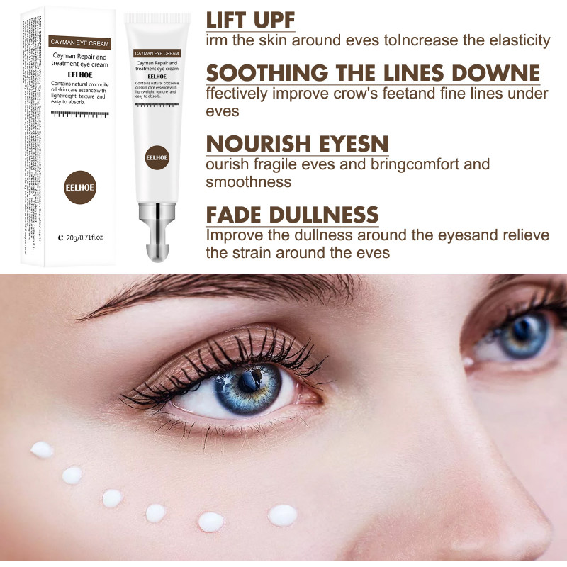 Wrinkle Remover Eye Cream Fade Fine Lines Lift Firm Remove Dark Circles Eye Bags Anti Puffiness Whitening Moisturizing Skin Care