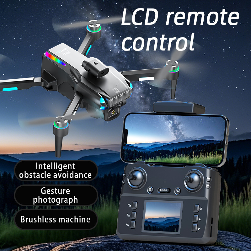 Upgraded M107 Drone Quadcopter: Dual HD Cam, Live Feed, Brushless Motors, Smart Avoidance & Optical Flow RC Toy
