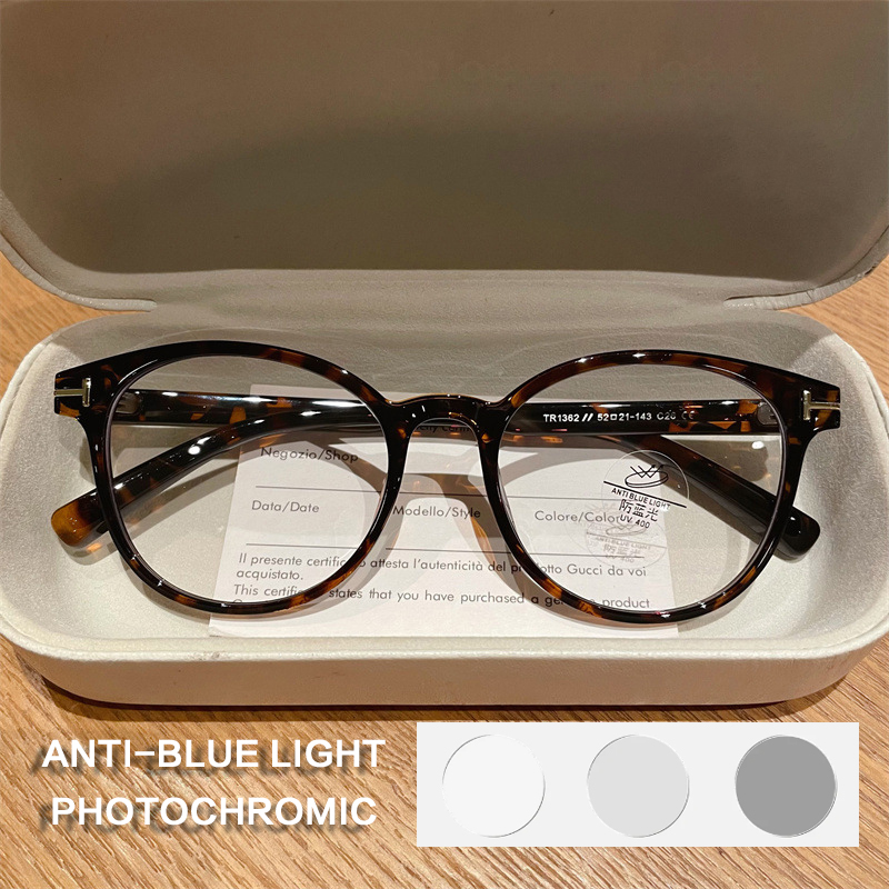 ISLINO TR90 Anti Blue Light Reading Glasses Women Photochromic Prescription Glasses Frame Luxury Hyperopia Myopia Eyewear