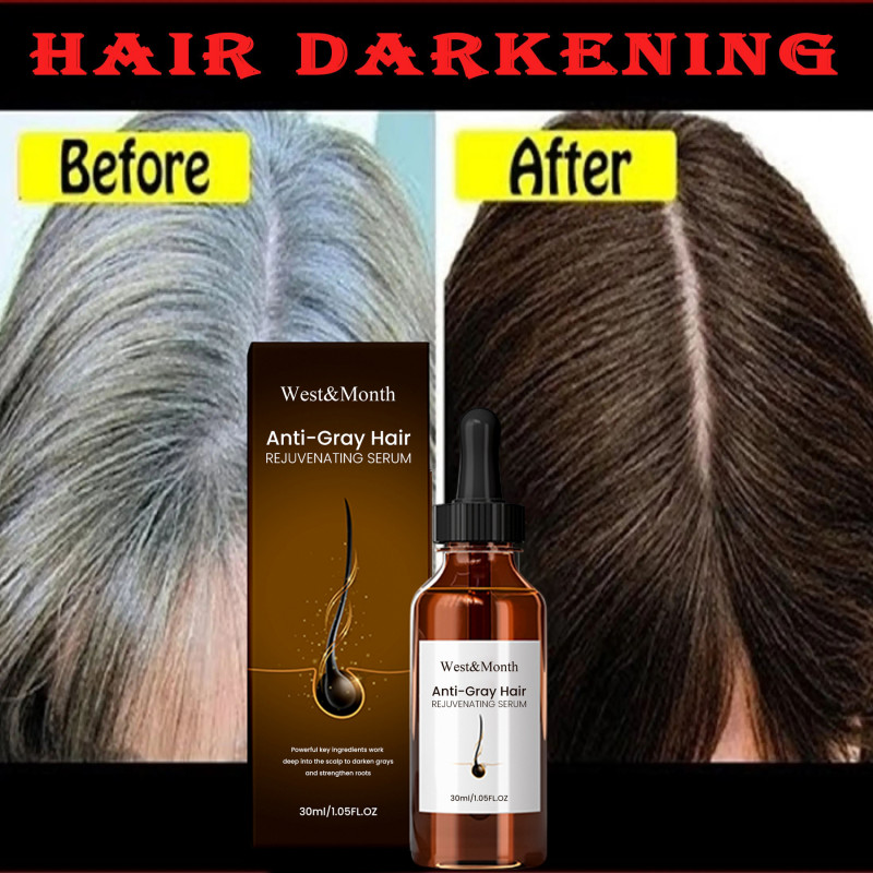 Gray White Hair Treatment Serum Liquid White To Black Natural Color Repair Anti-hair Loss Essence Nourishing Hair Care Products