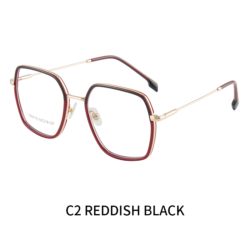 JMISUS Women Metal Prescription Glasses Square Progressive Optical Eyeglasses Anti-Blue Light Myopia/Hyperopia Eyewear