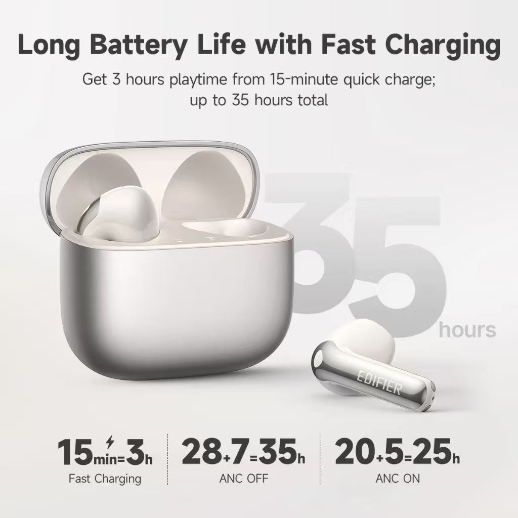 Edifier Evobuds True Wireless Earbuds Bluetooth Earphone with AI Voice Translation Noise Cancelling Bluetooth 6.1 Hi-Res IP54