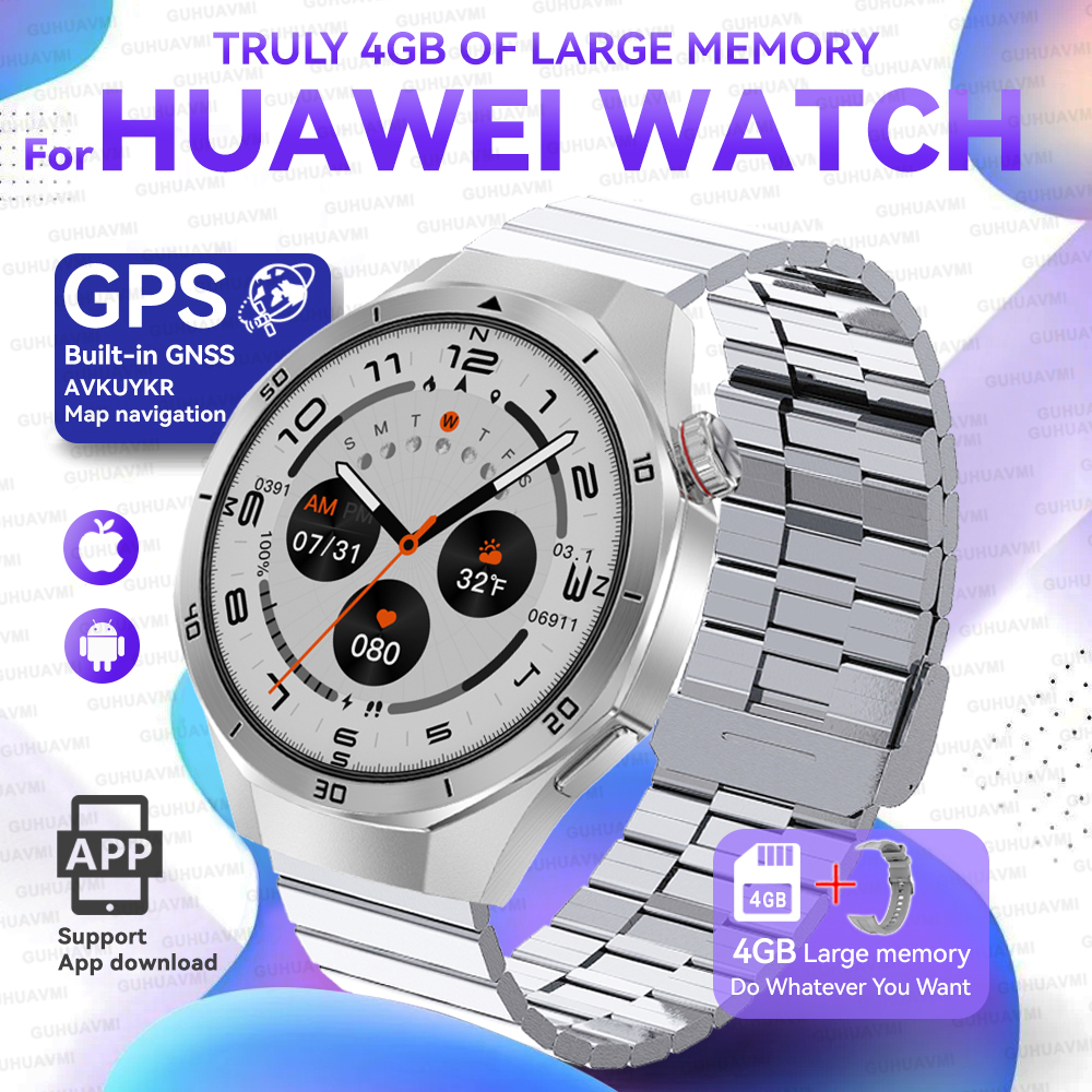 2025New For HUAWEI Upgraded Ultra Big 4GB Memory Smart Watch Men GPS Map MP3/MP4 Player Bluetooth Call Sports Fashion Smartwatch