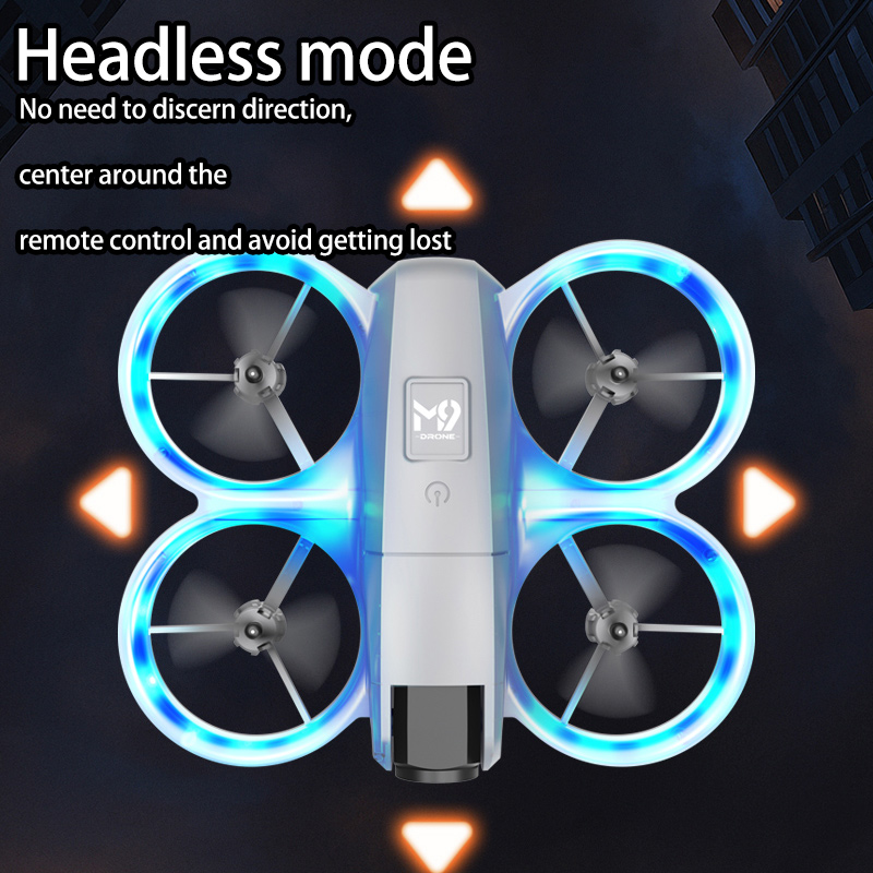 M9 Drone Mini 4K HD Dual Camera Aerial Photography Headless mode Optical Flow Positioning Stunt Roll Beginner Quadcopter Drone
