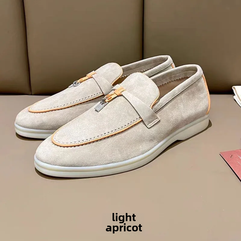 Soft Sole Piped Edge Leather Flats Women's Shoes Summer Style Sheepskin Insole Comfortable Fashionable Footwear