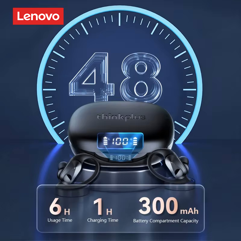 Lenovo LP75 Bluetooth 5.3 Earphones TWS Wireless Sport Headphones LED Digital Display HiFi Stereo Noise Reduction Gaming Earbuds