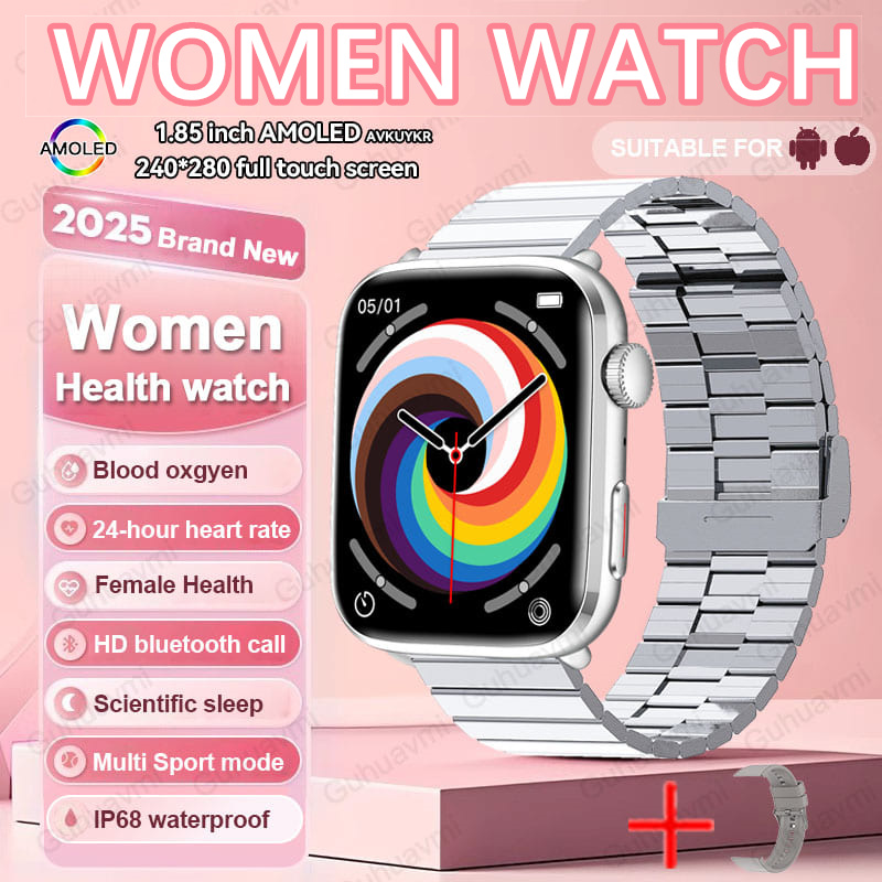 2025 New For Xiaomi Women AI Smart Diagnosis Smart Watch HRV+PPG Blood Pressure Blood oxygen Health monitor IP68 NFC Smartwatchs