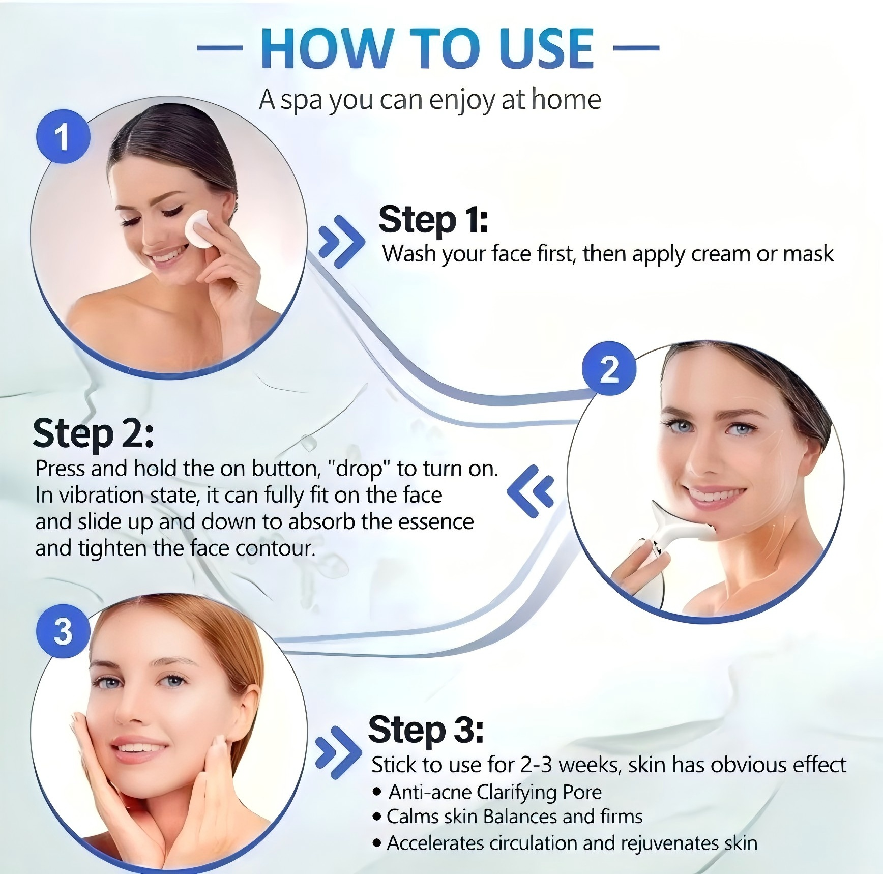 Anti Wrinkle Facial Massager Neck Face Beauty Device Skin Tighten Facial Lift Device Reduce Double Chin Skin Care Tool 7 color