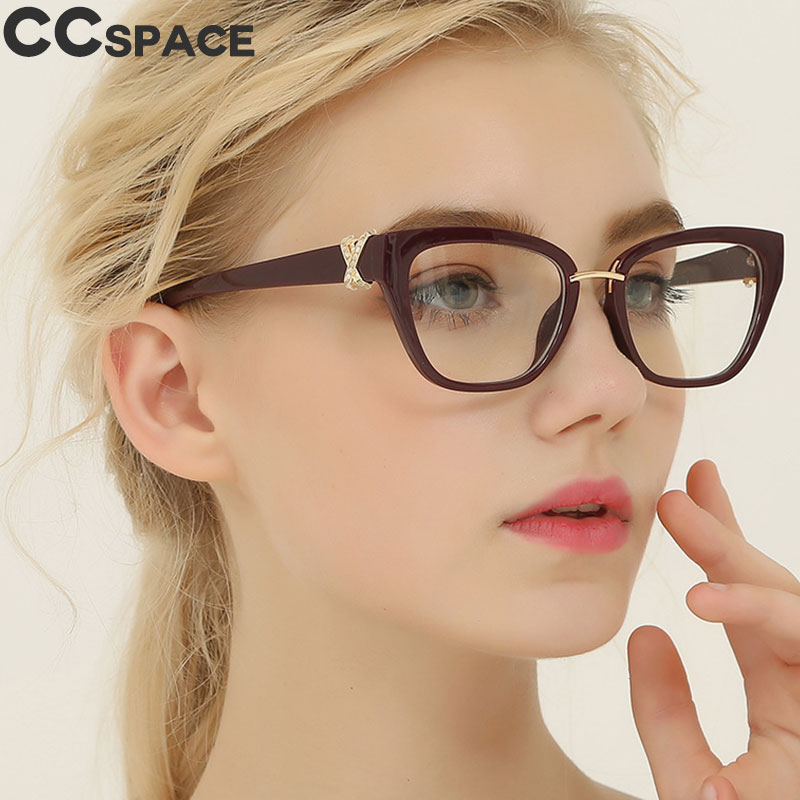 R45605 Luxury Rhinestone Decoration Reading Glasses Lady Cat Eye Optical Presbyopic Spectacles Dioptric +50 +100 +200 +300