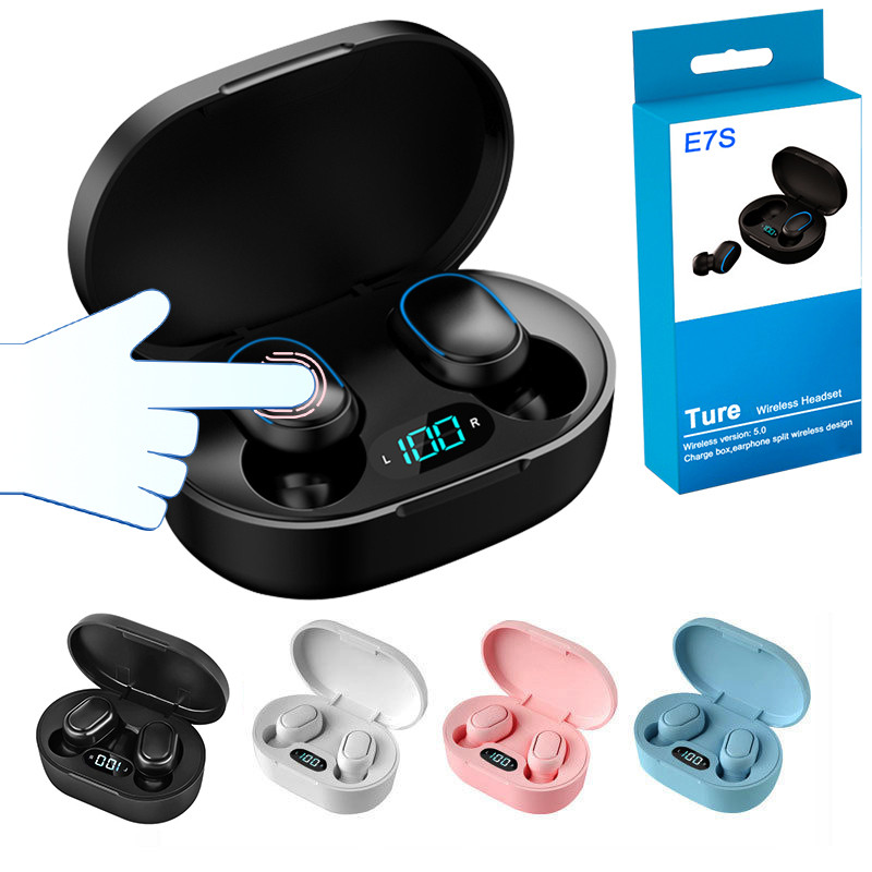 E7S TWS Wireless Earphones Bluetooth-compatibleV 5.0 Wireless Earbuds In Ear Sports Headset Handsfree Earphones For Mobile Phone