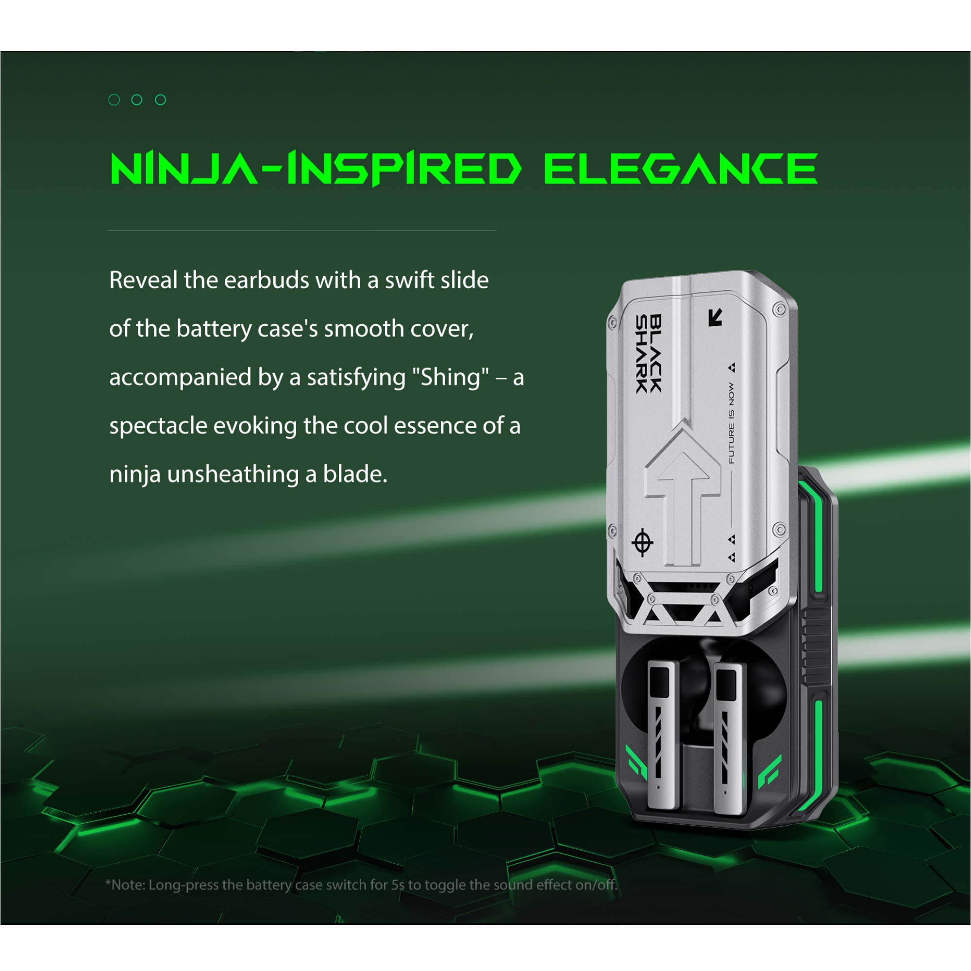 Black Shark T11 TWS Wireless Earbuds with Active Noise Cancellation, Bluetooth 5.3, 30 Hour Battery Life, RGB Light, Low Latency