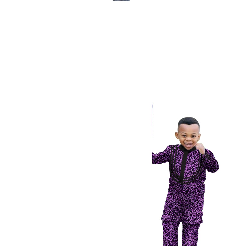 African Parent-child Clothing Long Sleeve Slim Fits Dashiki Outfits for Father Boys Fashion Men African Clothes Sets Wyq340