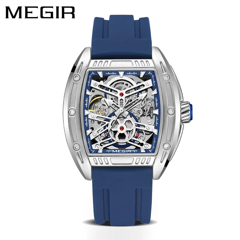 MEGIR 8601 Fashion Men Automatic Mechanical Watches Skeleton Luxury Luminous Waterproof Casual Wristwatches for Man Reloj Hombre