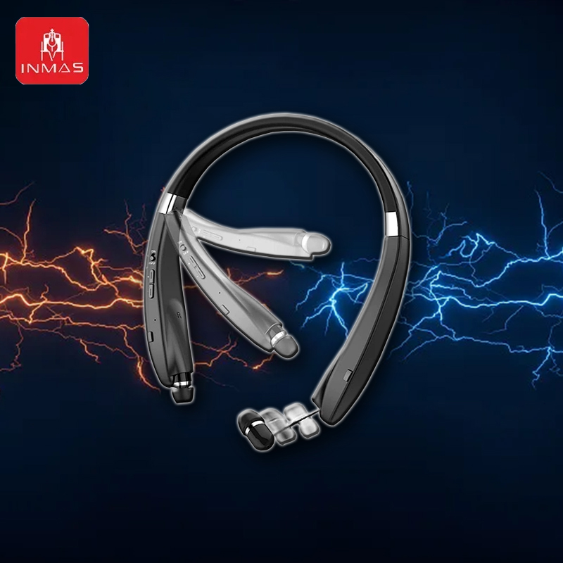 INMAS SX-991True Wireless Foldable Earbuds Bluetooth Neckband Headset Hifi Stereo Earphones Noise Cancelling Headphones With Mic