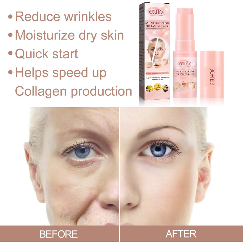 Instant Wrinkle Removal Multi Bounce Balm Collagen Fade Fine Lines Anti Aging Moisturizing Stick Brighten Cream Korean Skin Care