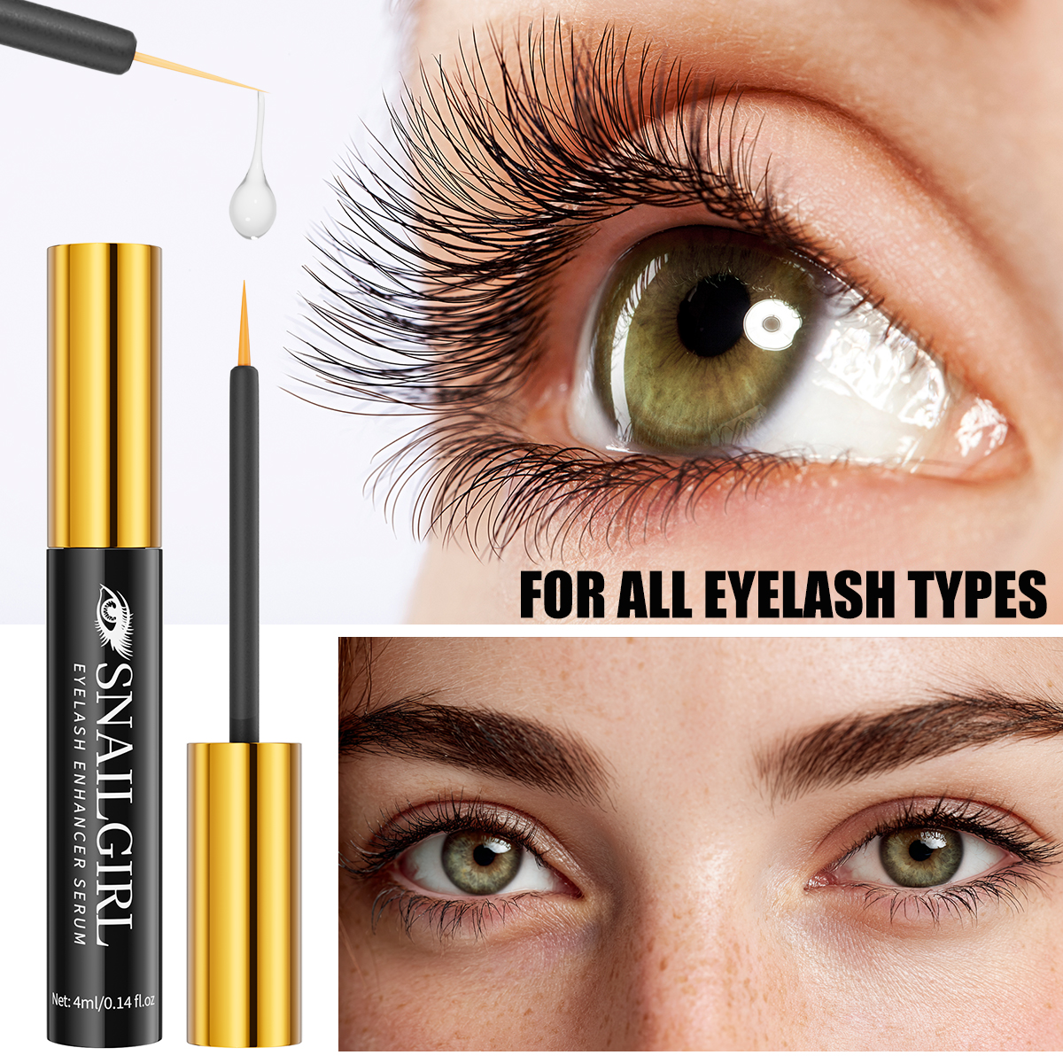 Fast Eyelash Growth Serum 7 Days Natural Eyelash Enhancer Longer Fuller Thicker Curling Lash Treatment Eye Care Products Makeup
