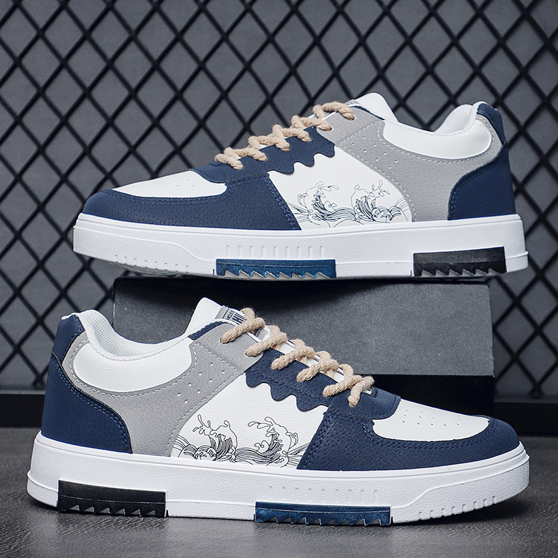 Men's Thick Soles Casual Shoes Four Seasons Soft Sole Low Tops Outdoor Walking Shoes Fashion Sports Board Shoes Vulcanized Shoes