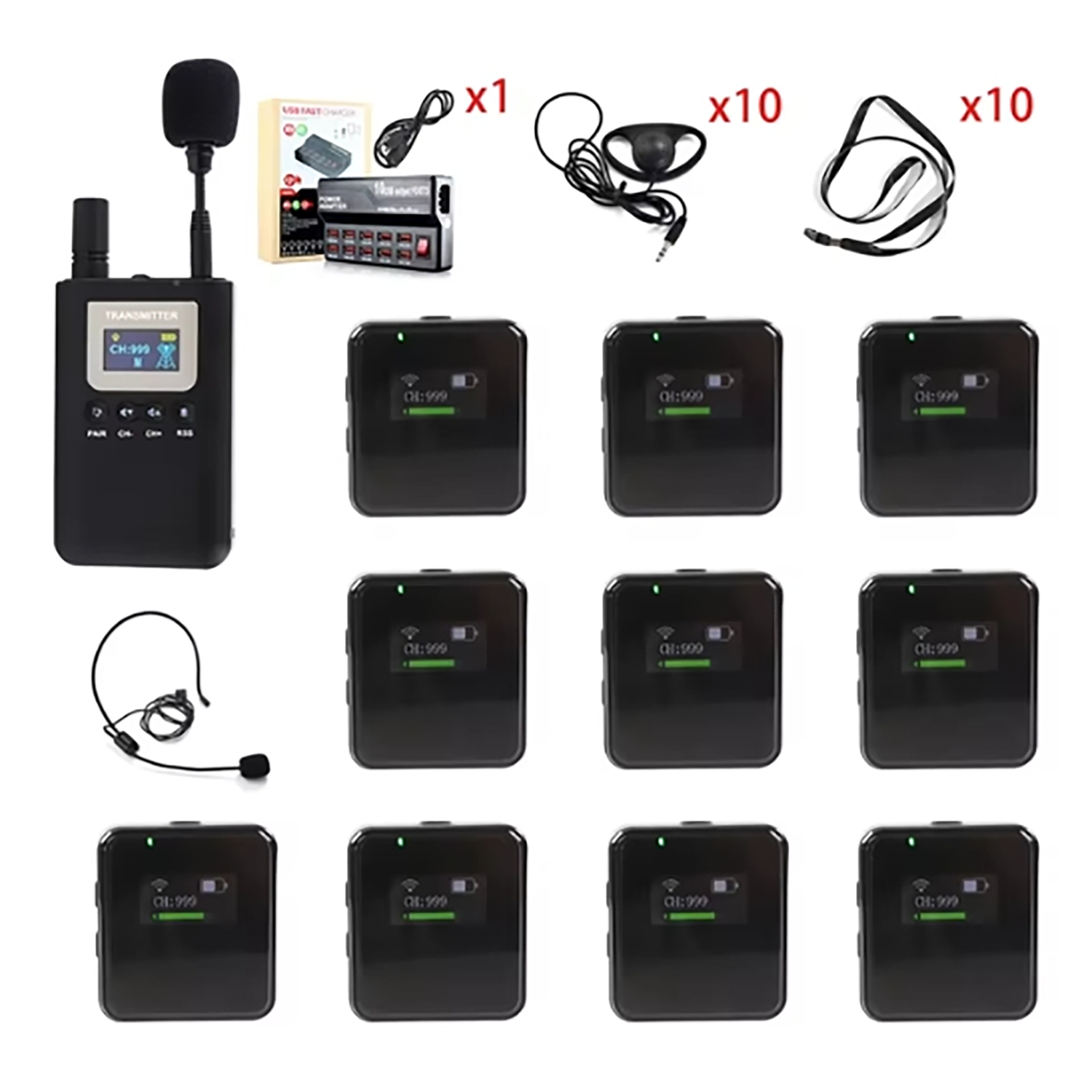 Wireless Whisper Tour Guide System Simultaneous Interpretation System For  Tourism Group Service Meeting Gathering  Conference