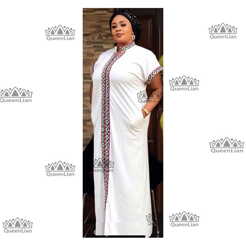 SPring Traditional African Collar Long Dress bazin CLothing Women Print Loose Size with  Dashiki  For Lady (CP06#)