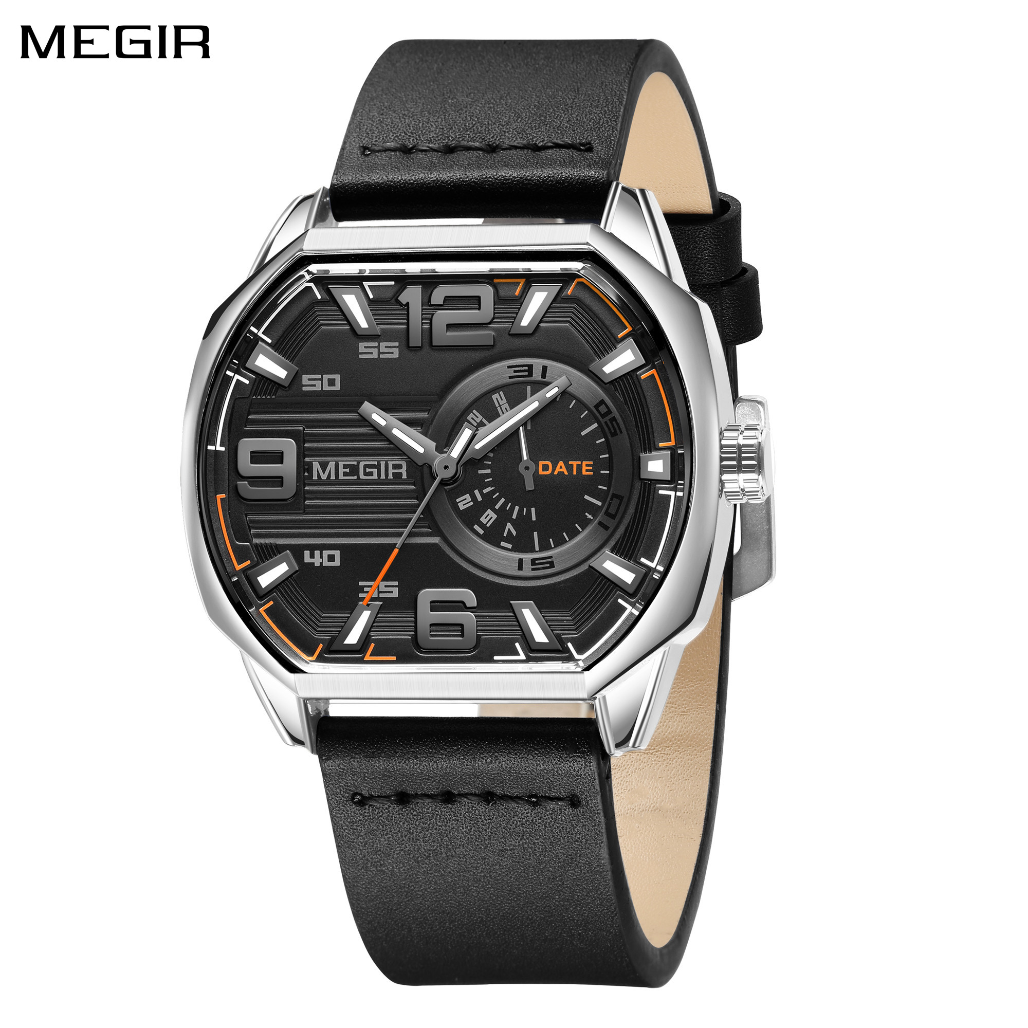 MEGIR Relogios Masculino Fashion Men's Sports Watches Luxury Leather Quartz Wristwatch Man Casual Wrist Watch Clock Montre Homme