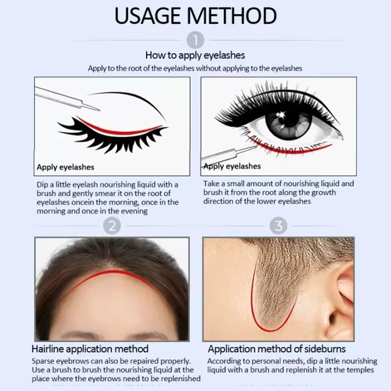 Fast Eyebrow Growth Serum Eyelash Hair Growth Anti Hairs Loss Product Prevent Baldness Fuller Thicker Lengthening Eyebrow Makeup
